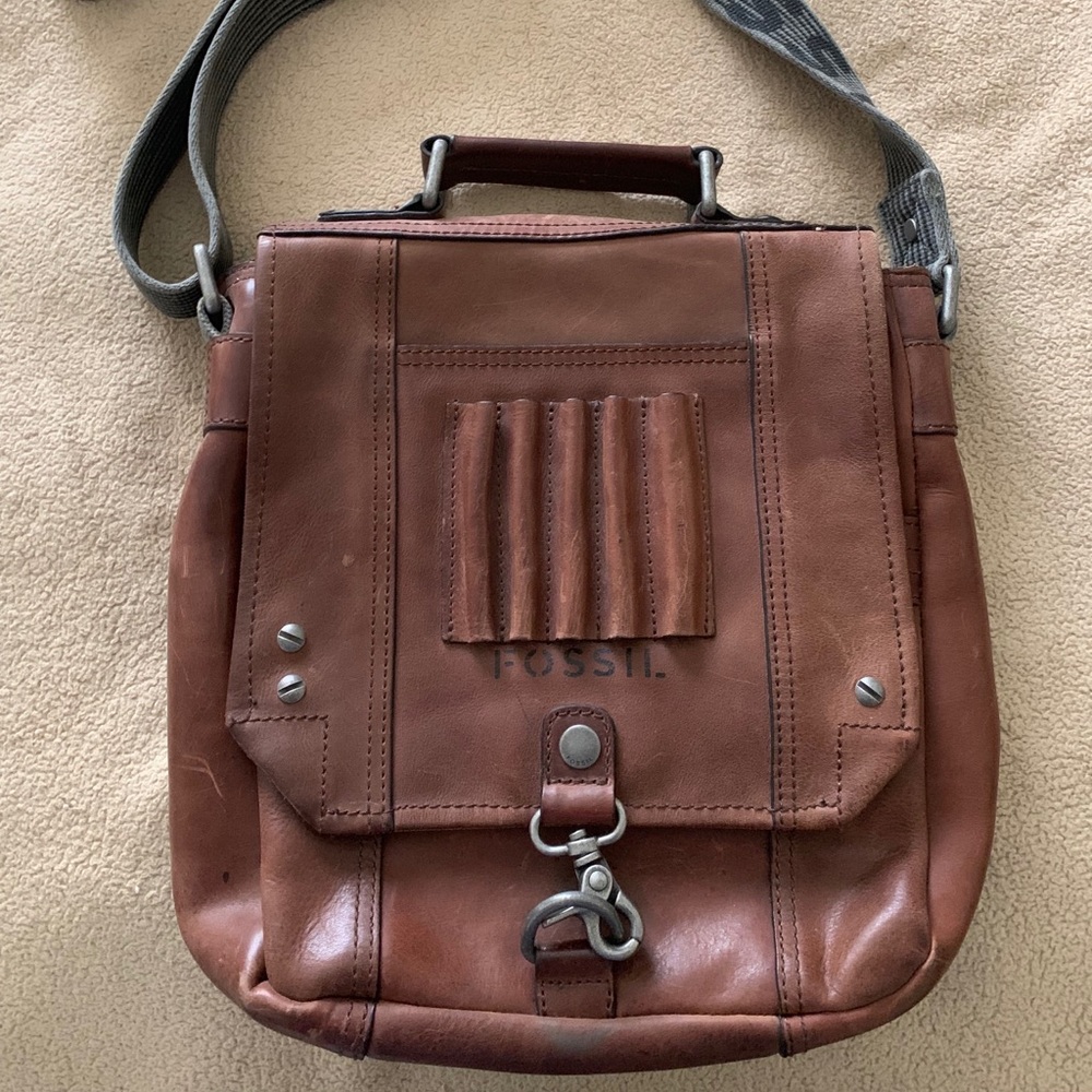 Vintage Fossil Commuter Bag